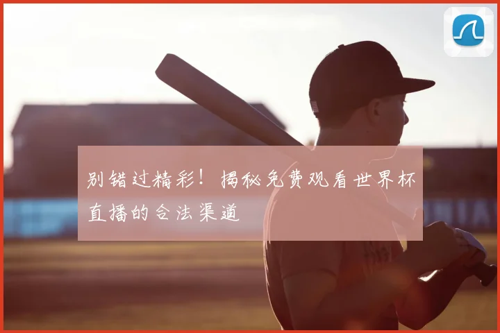 别错过精彩！揭秘免费观看世界杯直播的合法渠道