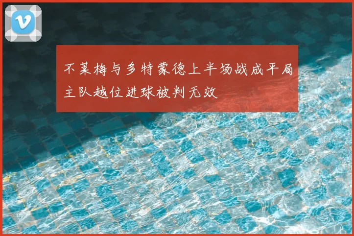 不莱梅与多特蒙德上半场战成平局主队越位进球被判无效